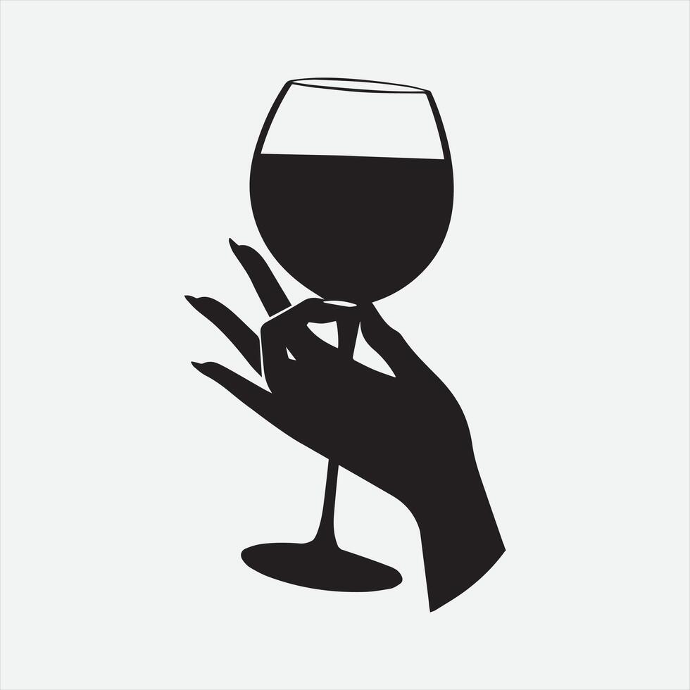 Cheers to Life Hand Silhouettes Clipart vector
