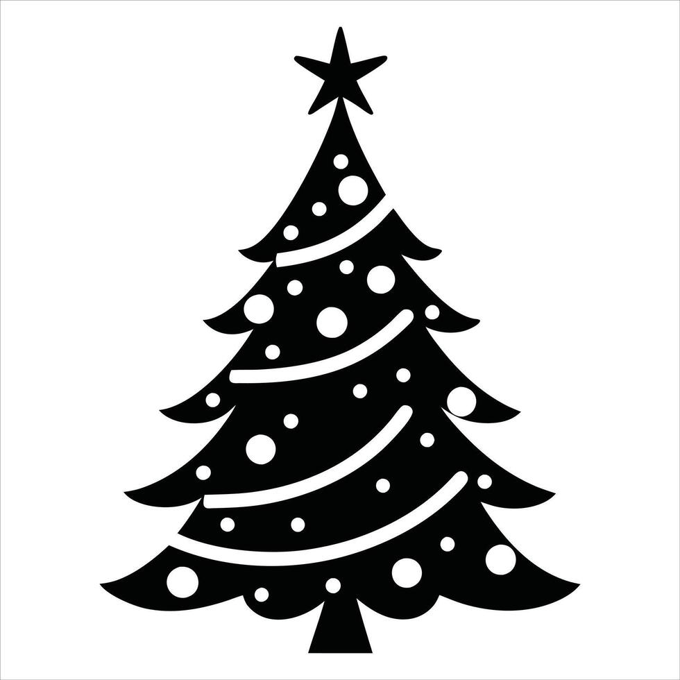 Elegant Christmas Tree Clipart vector
