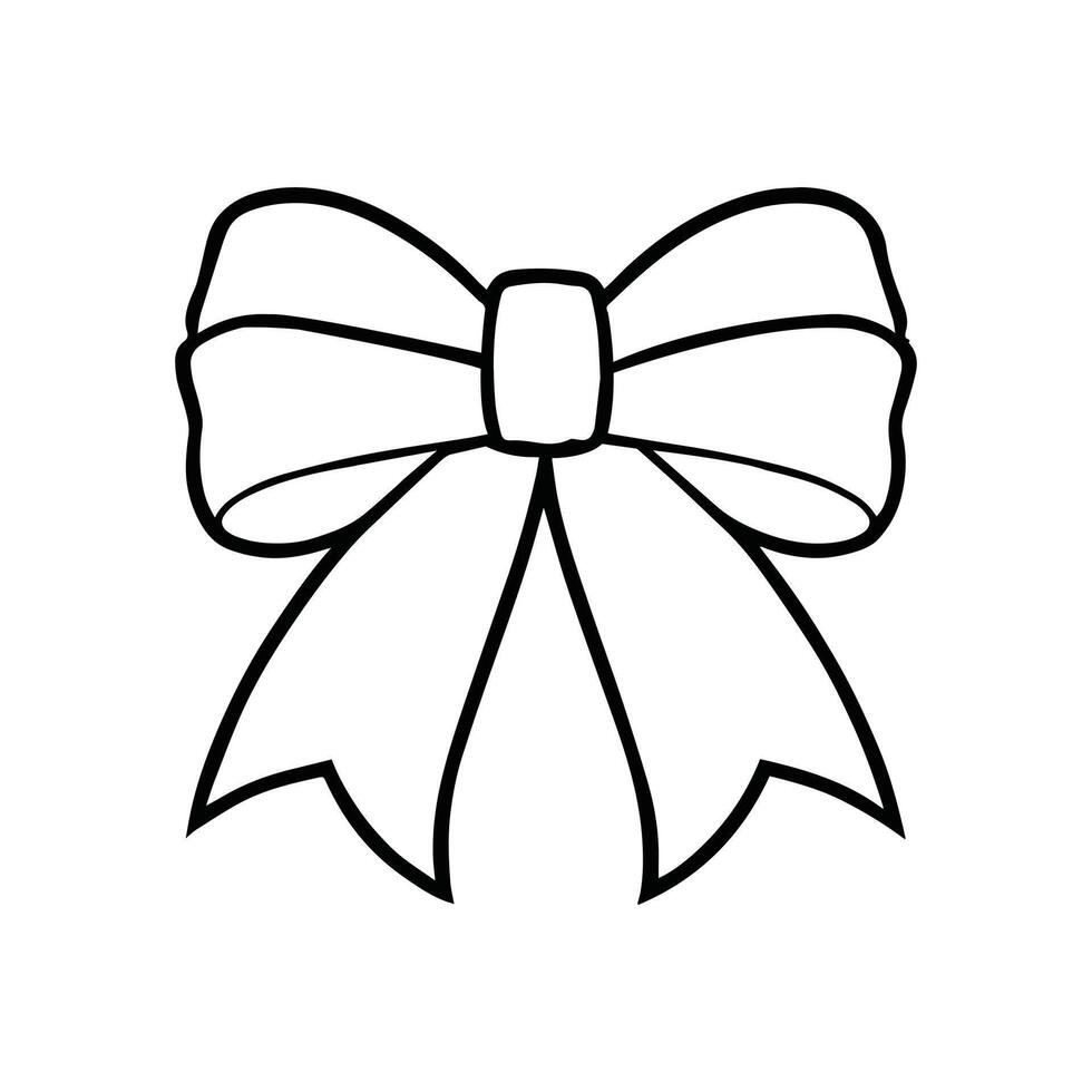 Bow Cheer Outline Design vector