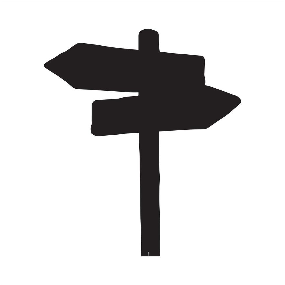 Road Signpost Silhouette Design vector