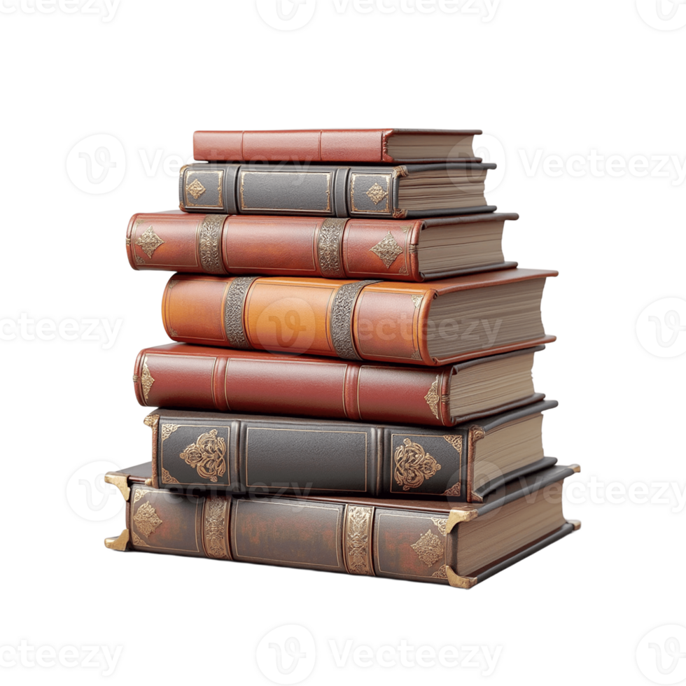 stack of old books png