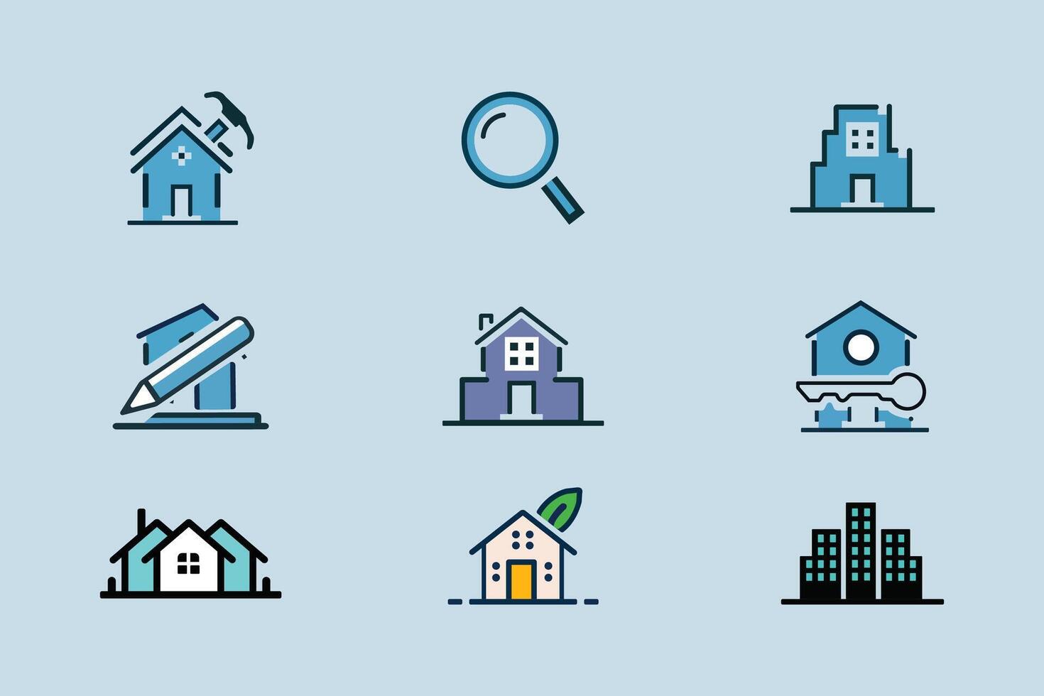 illustration icon for real estate vector