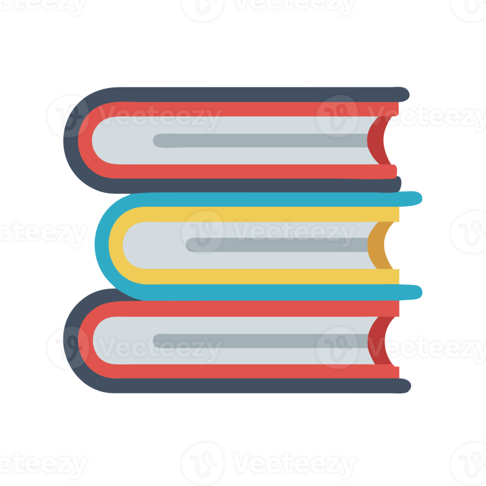 Colorful Stack of Textbooks png