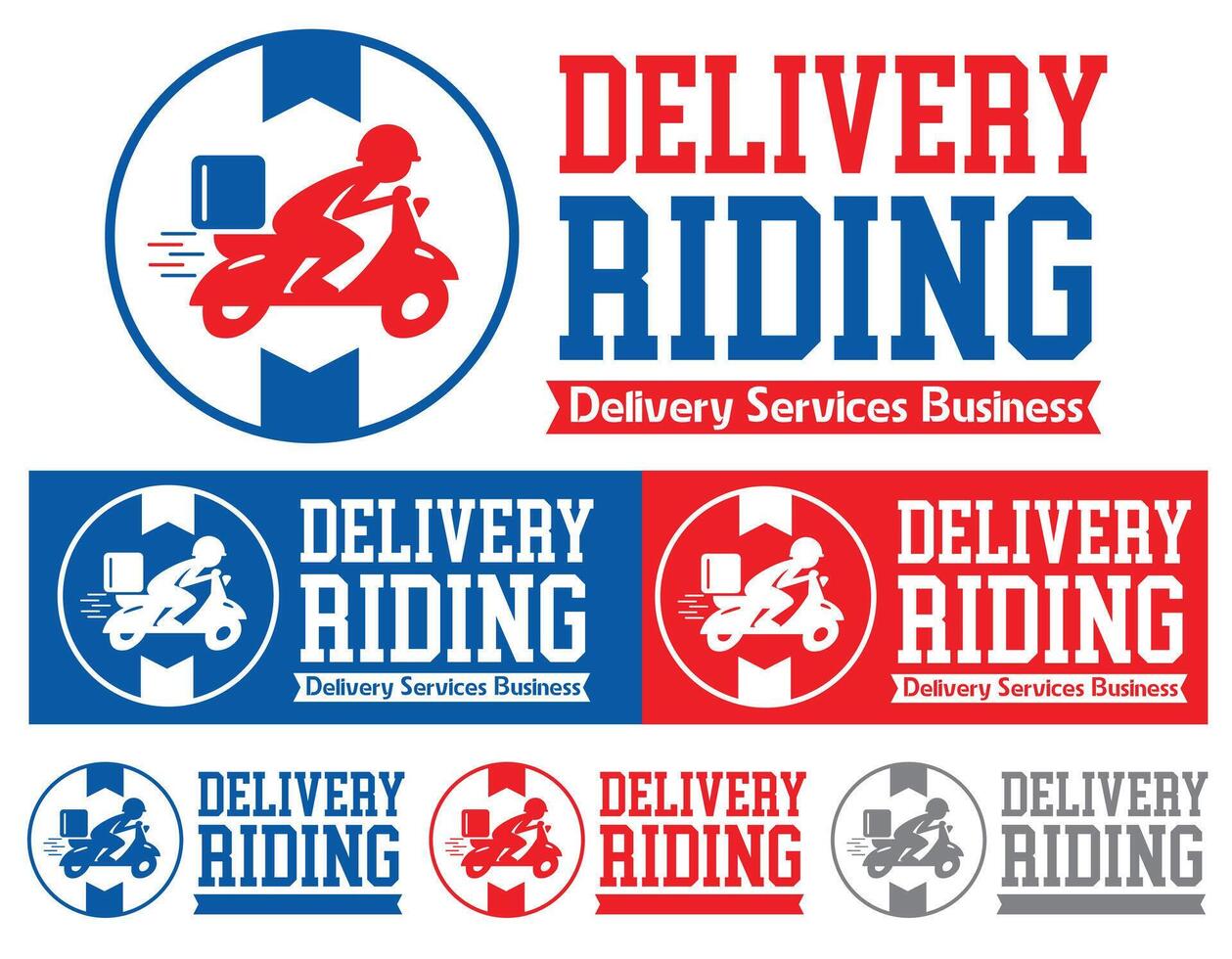The Delivery Ride logo symbolizes rapid dependable and customer focused service tailored for businesses aiming to enhance efficiency and deliver with precision and speed vector