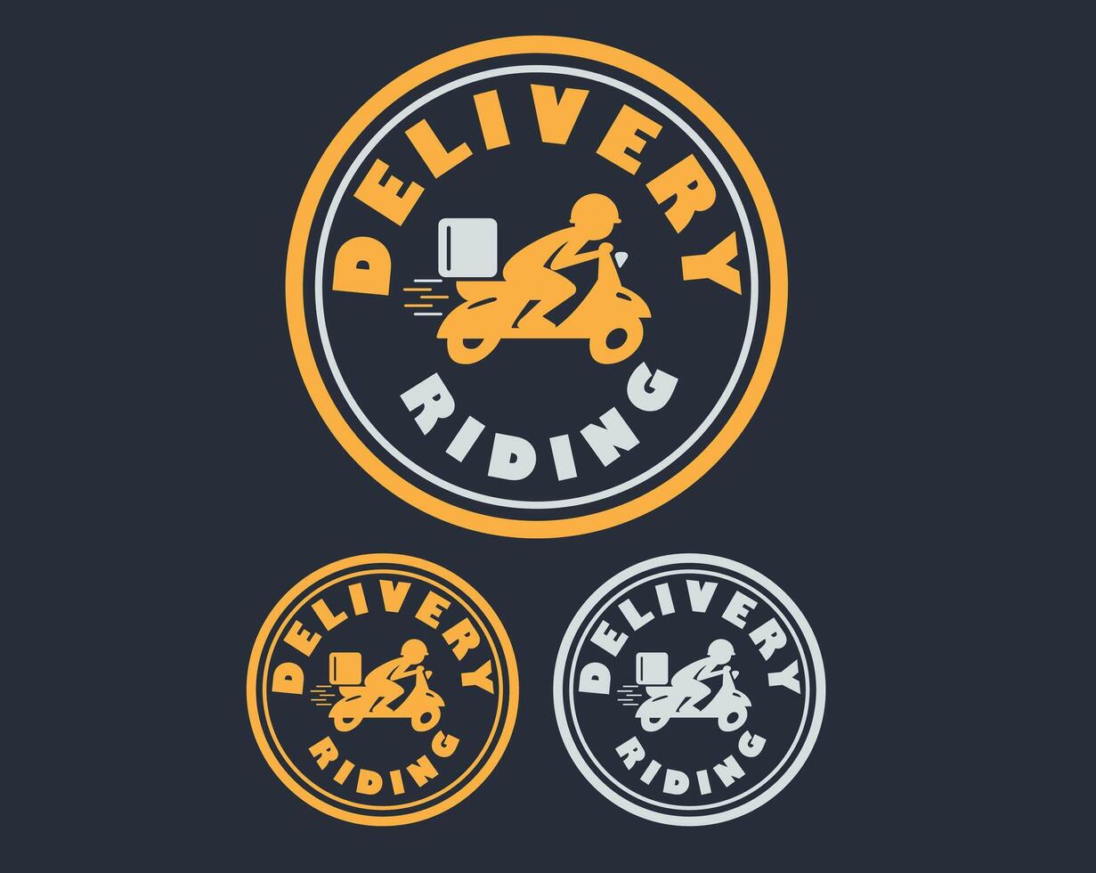 The Delivery Ride logo symbolizes rapid dependable and customer focused service tailored for businesses aiming to enhance efficiency and deliver with precision and speed vector