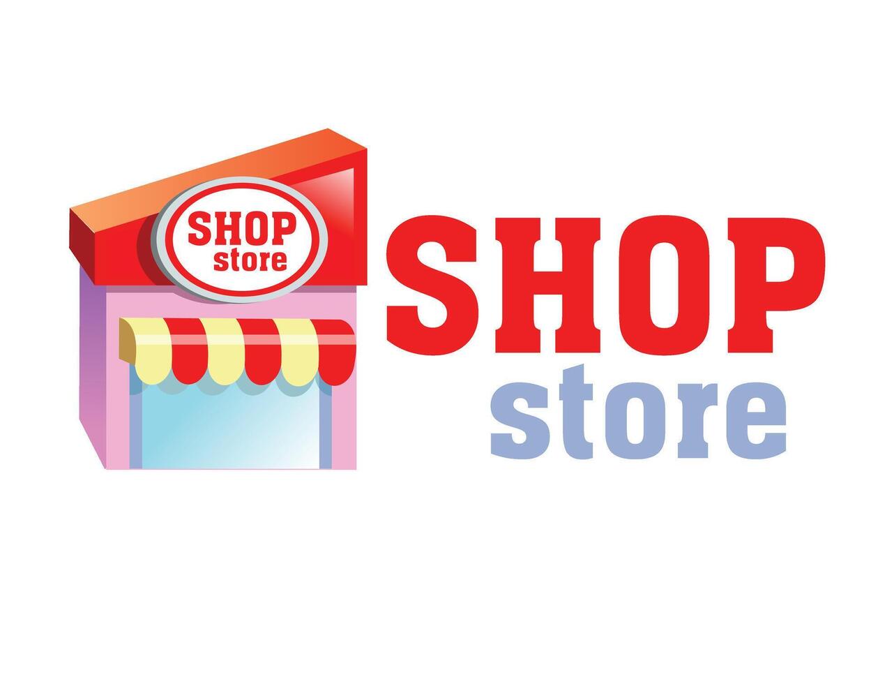 shop store illustrations logo vector