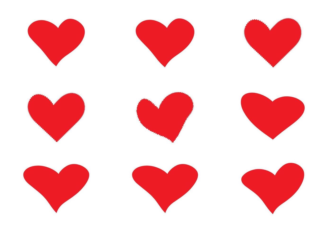 Bold Red Heart Silhouettes with Simple Elegance For Christmas, Diwali, Valentine's, Eid, and Other Festivals vector