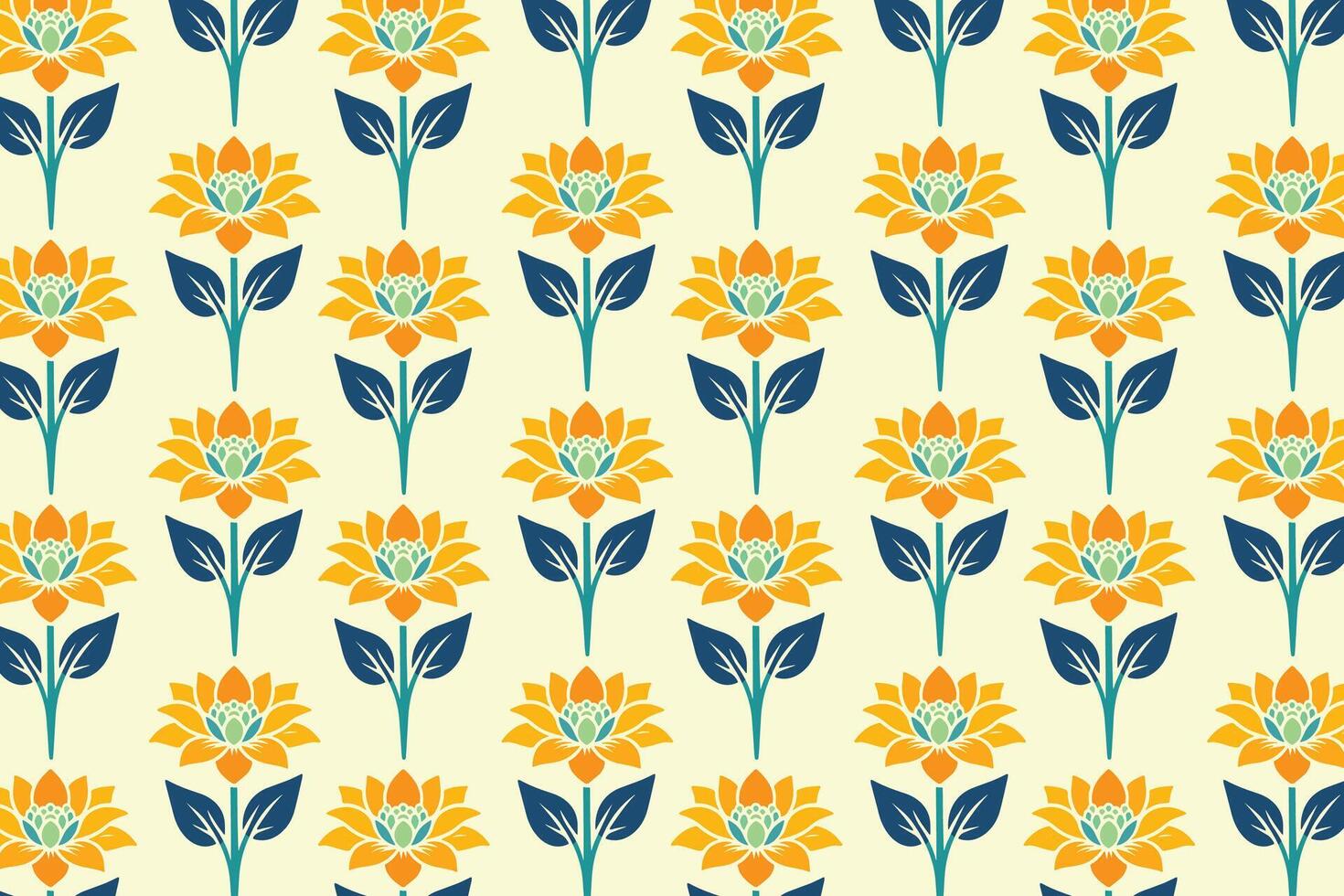 vibrant seamless floral pattern showcasing a variety of colorful abstract botanical flowers and lush green leaves ideal for fashion textiles digital printing and creative design applications vector