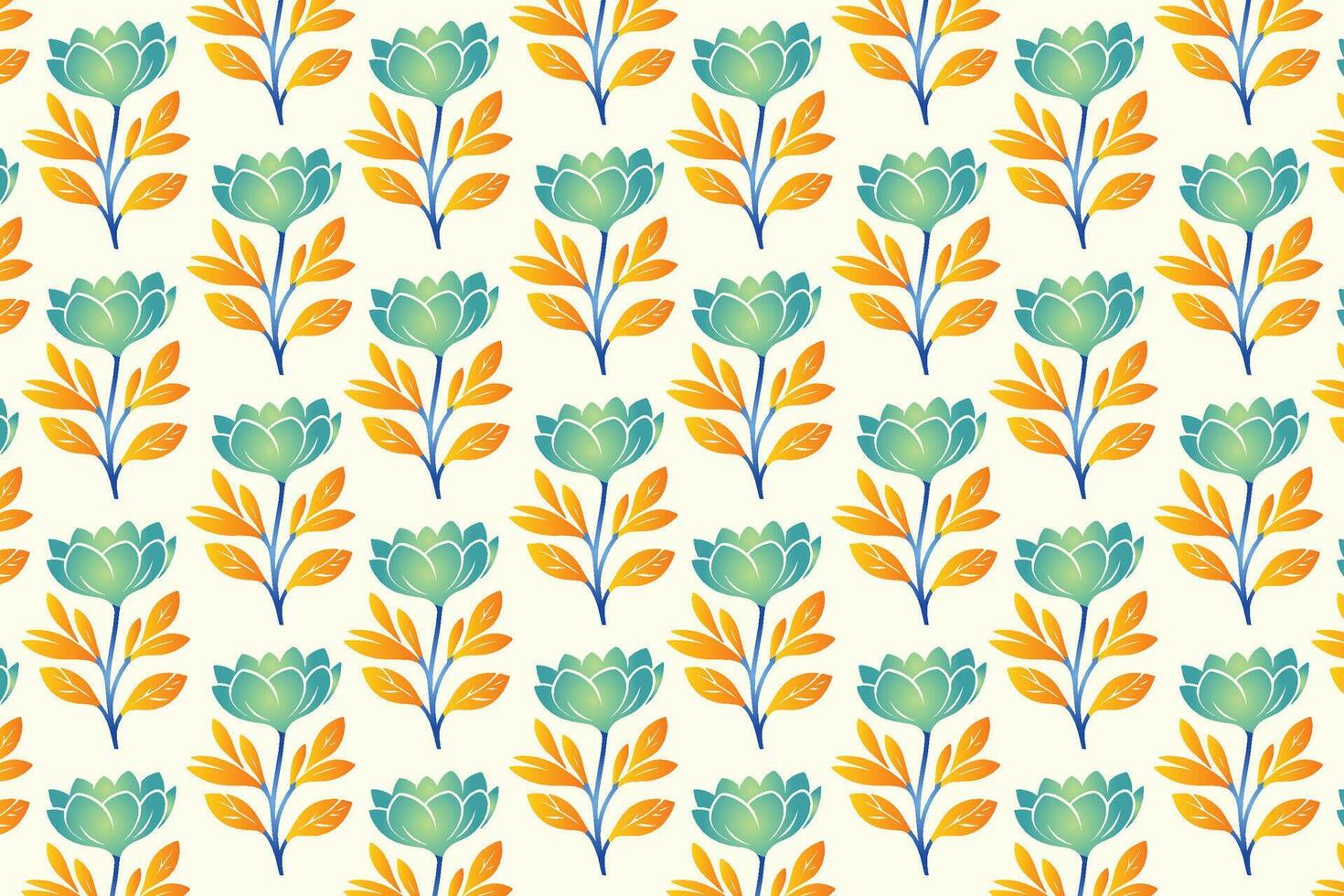 Dynamic Seamless Floral Pattern with Colorful Abstract Botanical Flowers and Lush Leaves Perfect for Fashion Fabrics Digital Print Applications and Trendy Design Projects vector