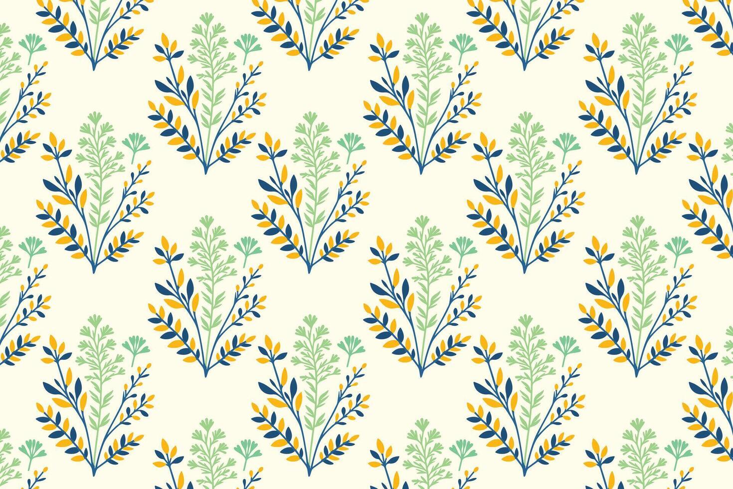 vibrant seamless floral pattern featuring diverse abstract botanical flowers and rich green leaves ideal for fashion textiles digital printing and contemporary design projects vector