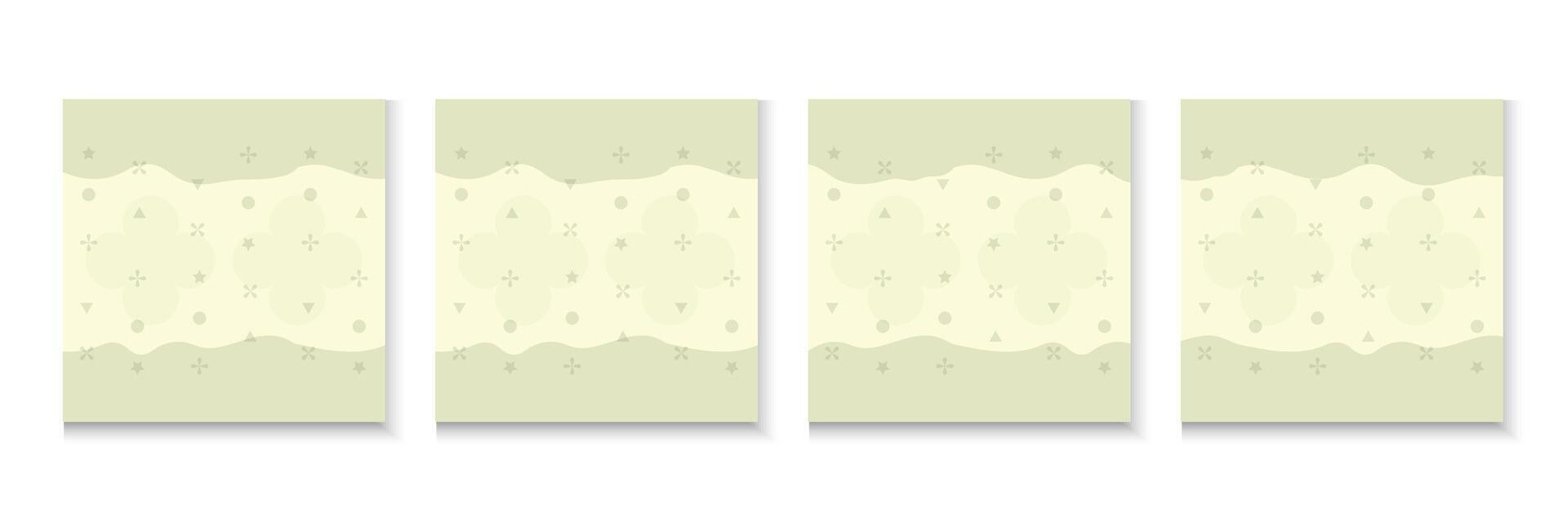 Organic pattern carousel template vector