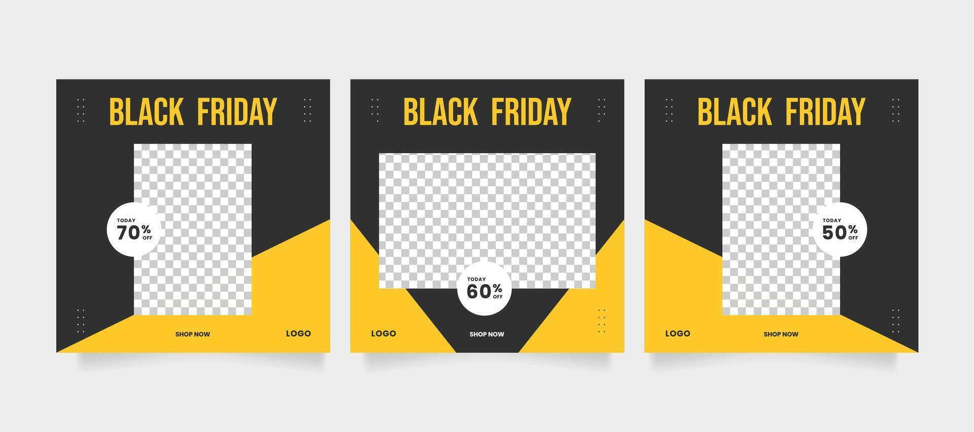 Editable square sale banner post vector