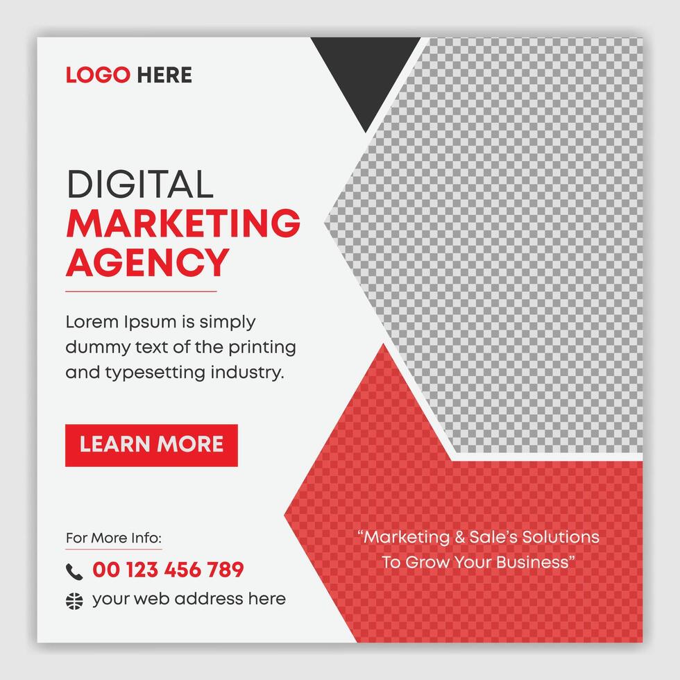 Corporate Social Media Post Template vector