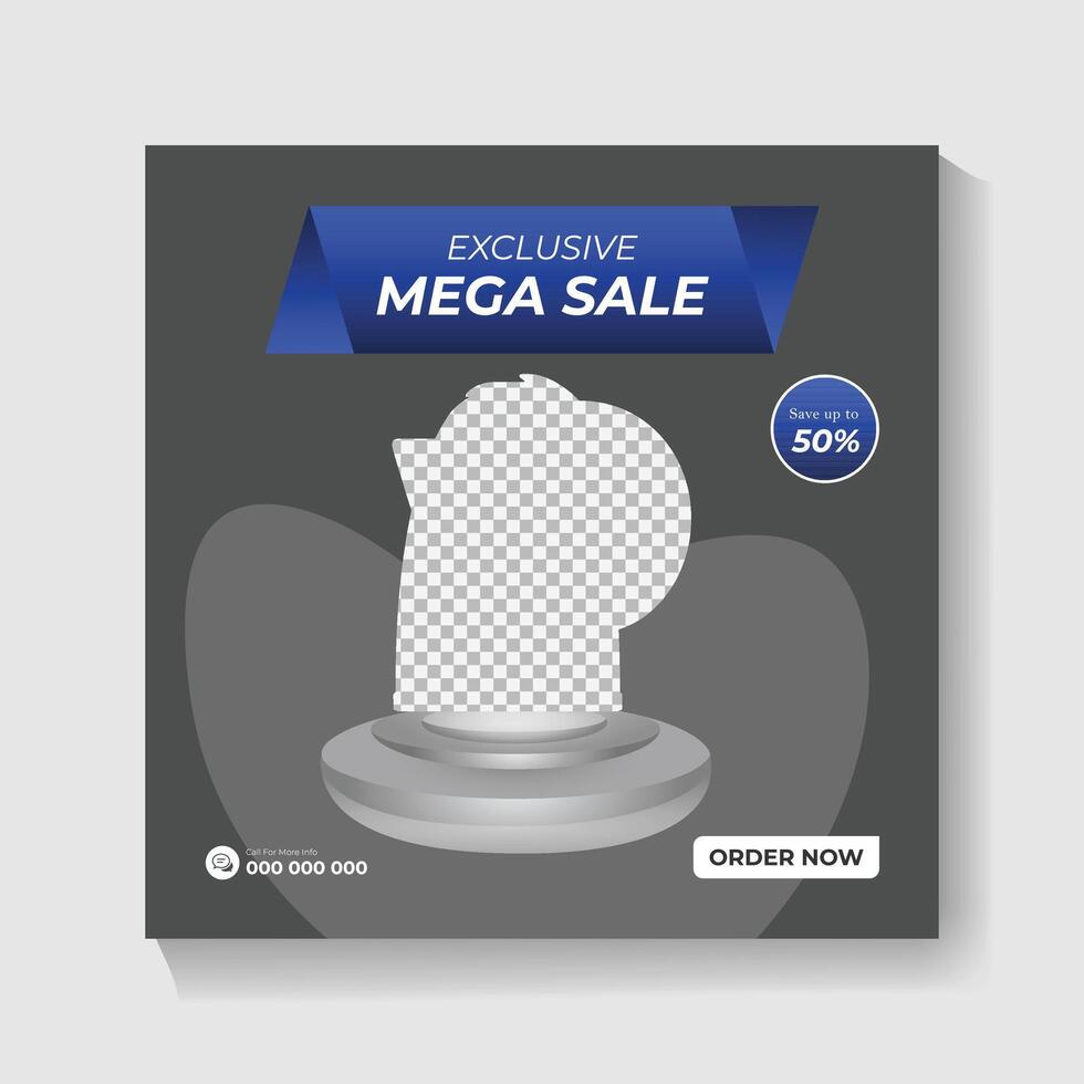 Mega sale product design template for your business vector