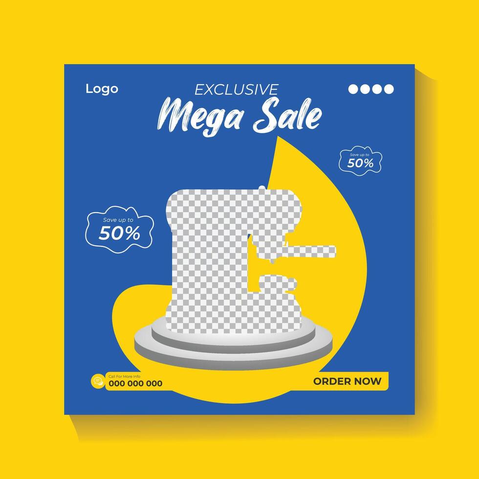 Unique mega sale product design template for your company vector