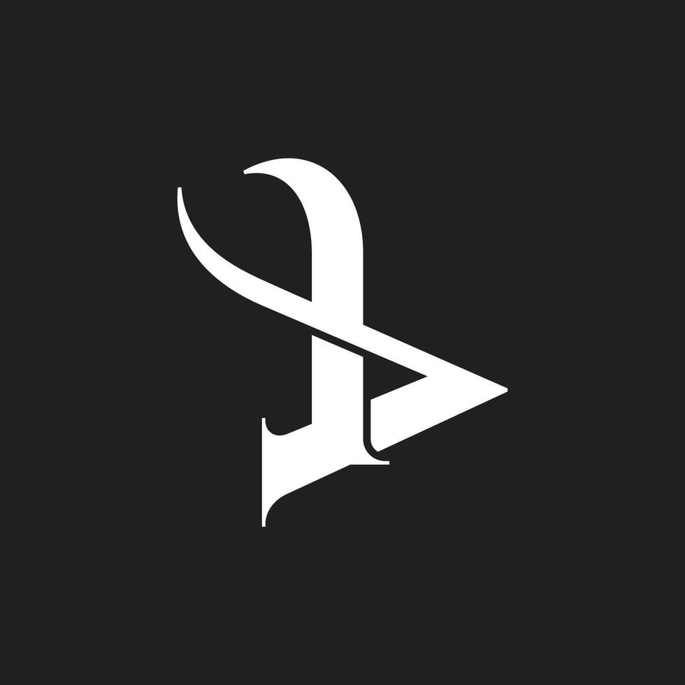 abstract letters ab 3d linked flat simple logo vector