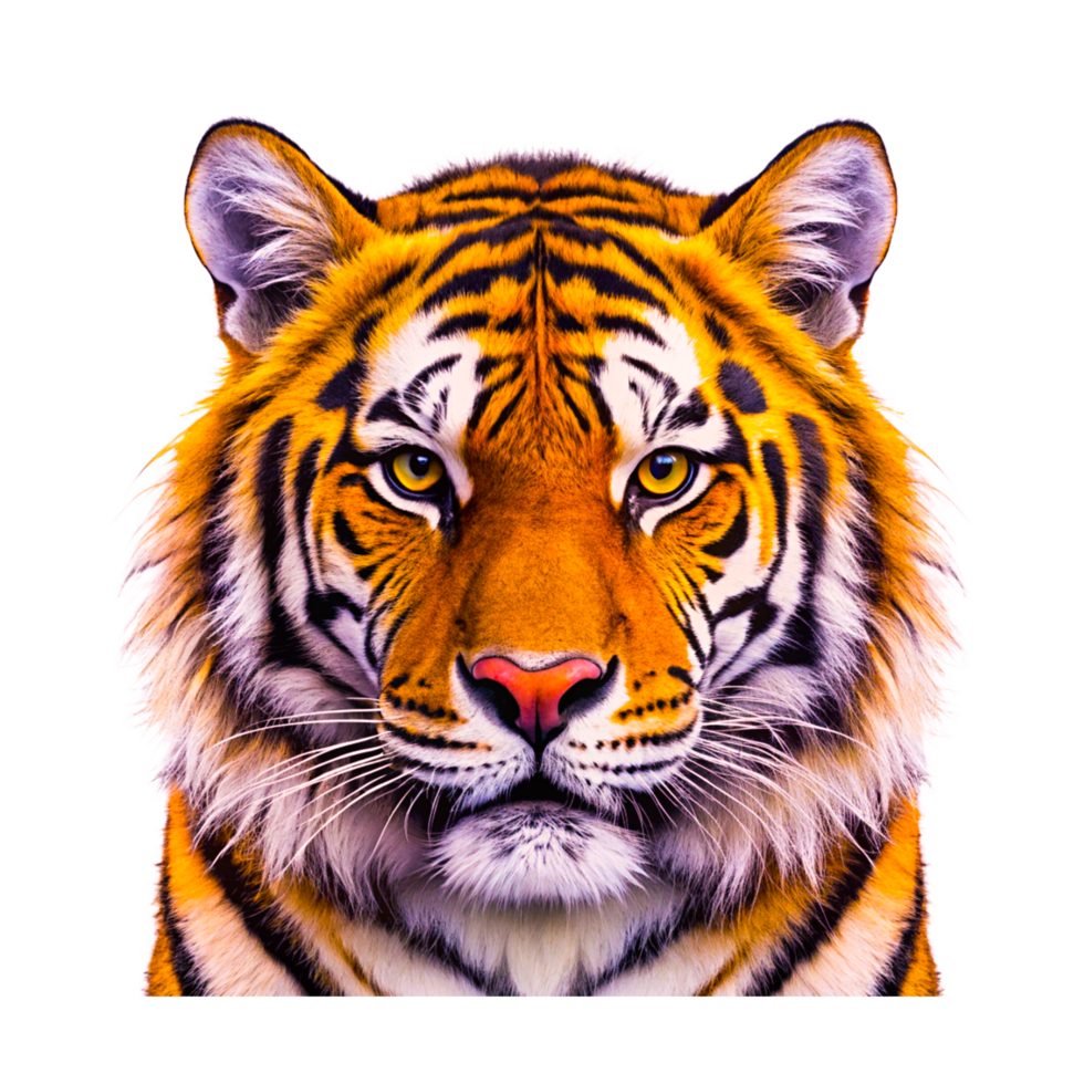 a tiger head on a transparent background png