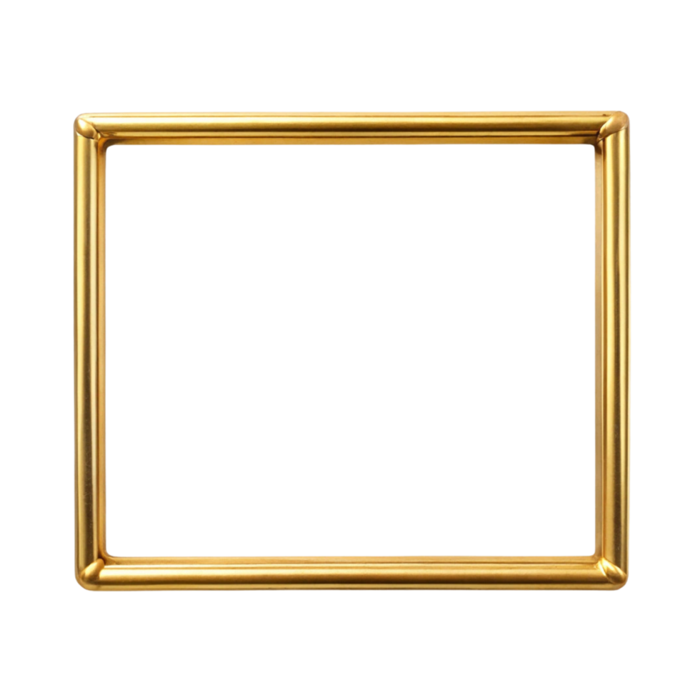 Classic Golden Border Frame with Transparent Background png