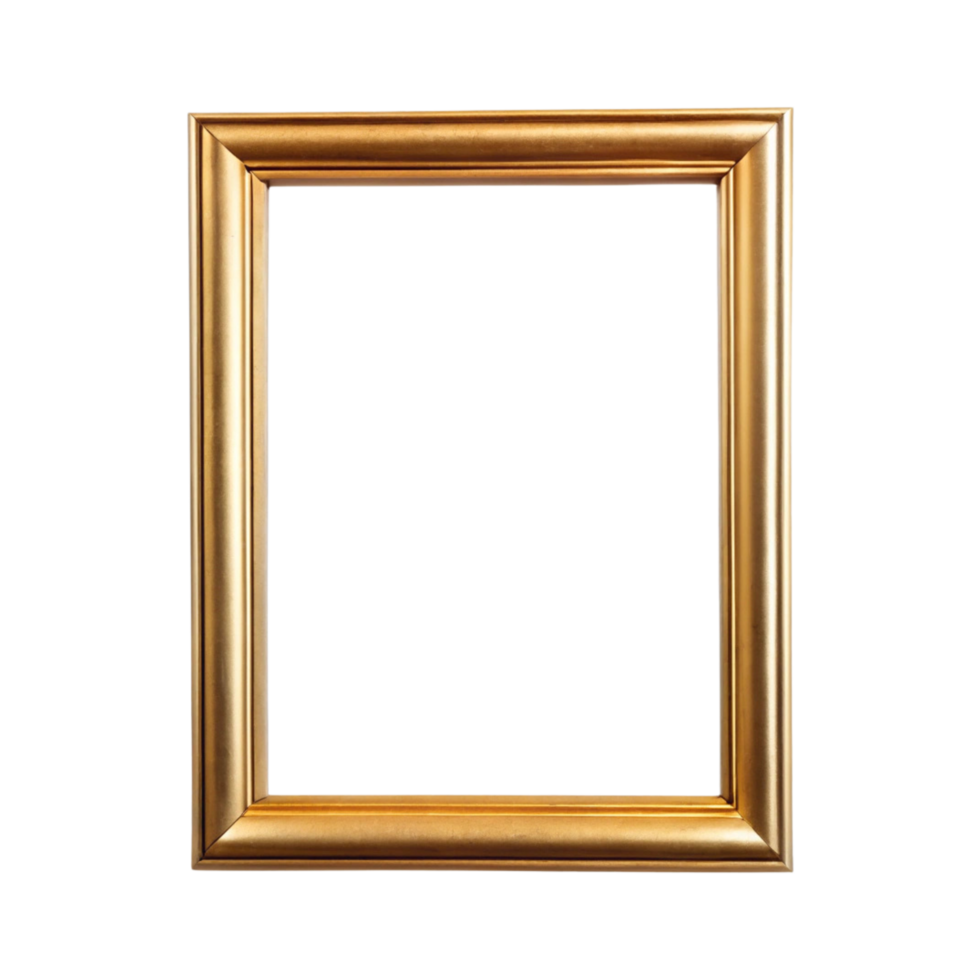 Classic Golden Border Frame with Clear Background png