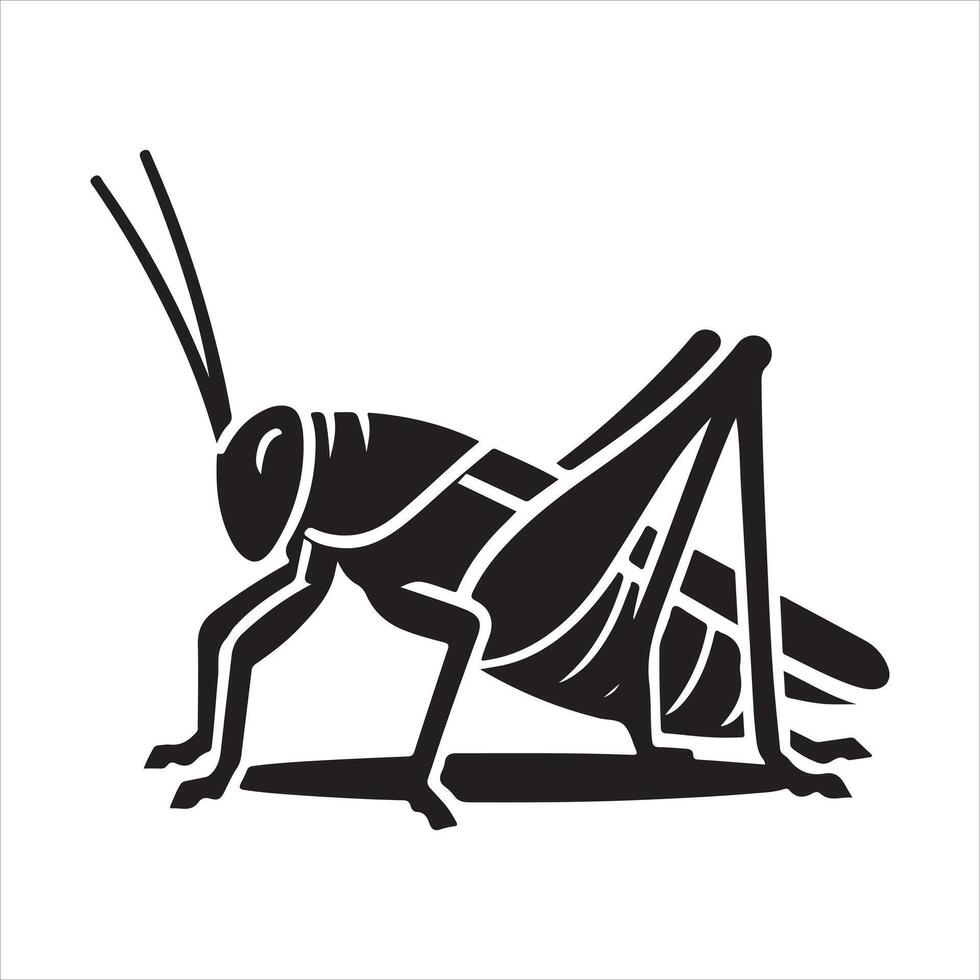 Katydid silhouette EPS file vector