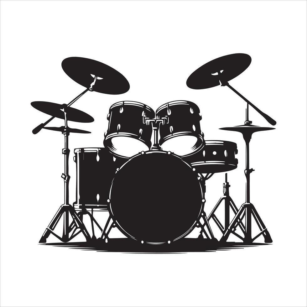 Music Drums silhouette EPS illustration vector