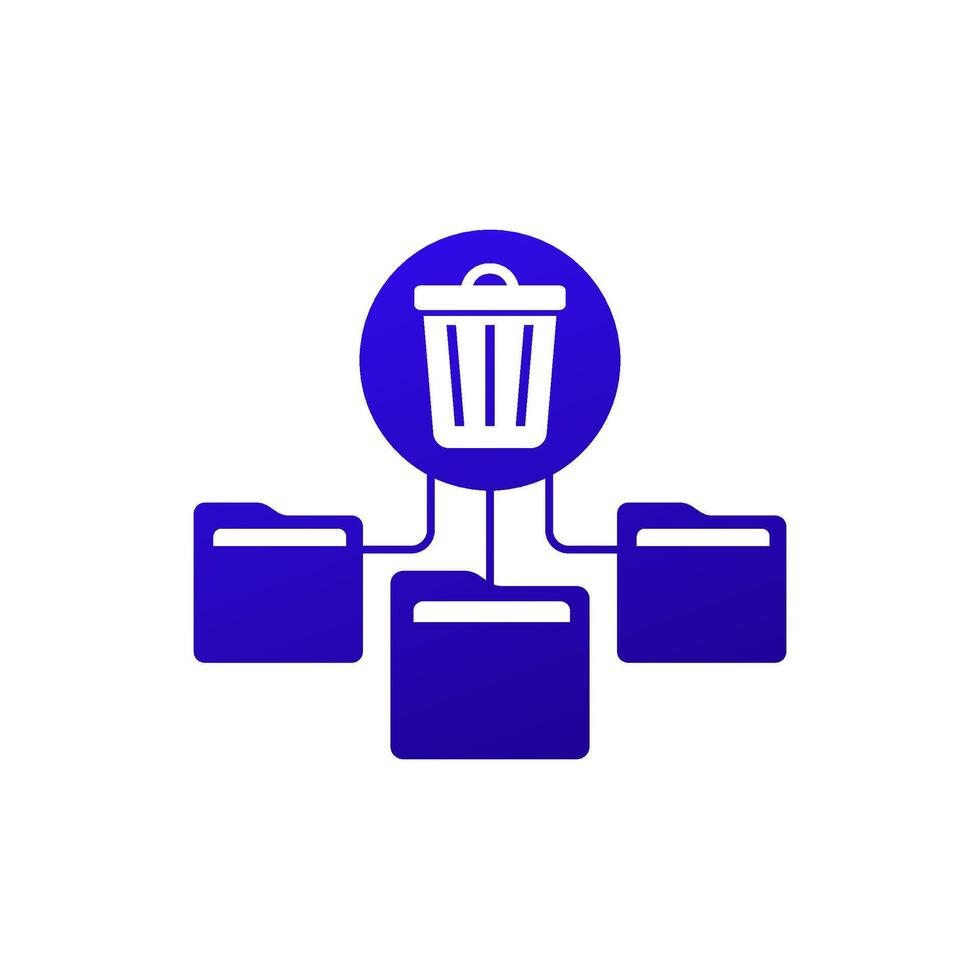 delete file folders icon vector