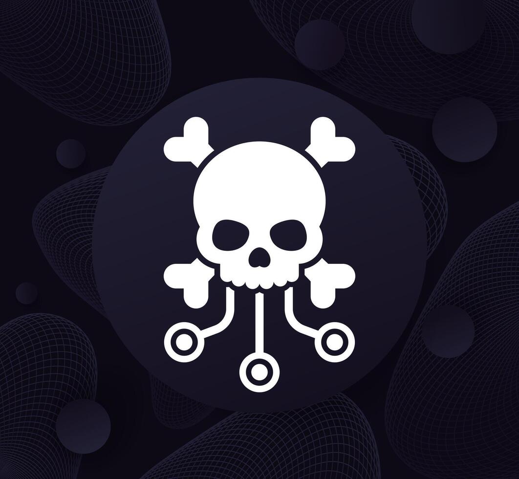 piracy icon, pirating copyrighted content vector