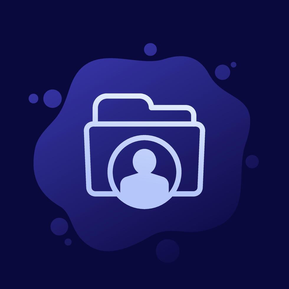 Personal folder icon for apps and web vector
