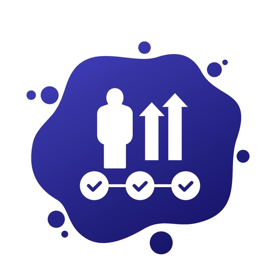 career development or growth icon, vector