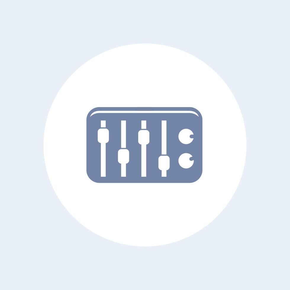 sound mixer icon isolated on white vector