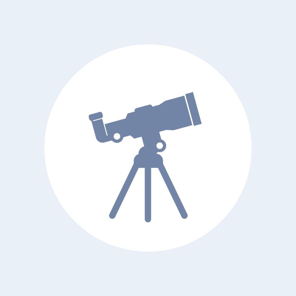 telescope icon isolated on white vector