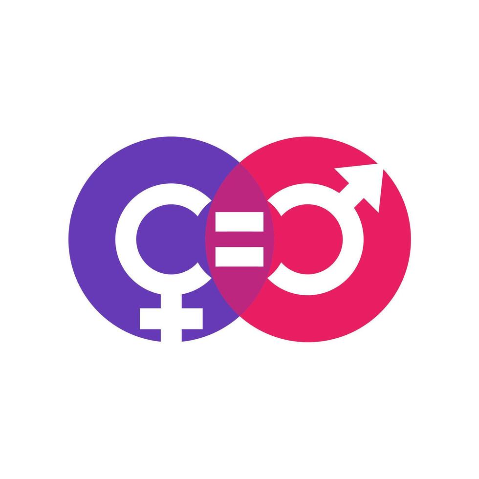 gender equity symbol, icon on white vector