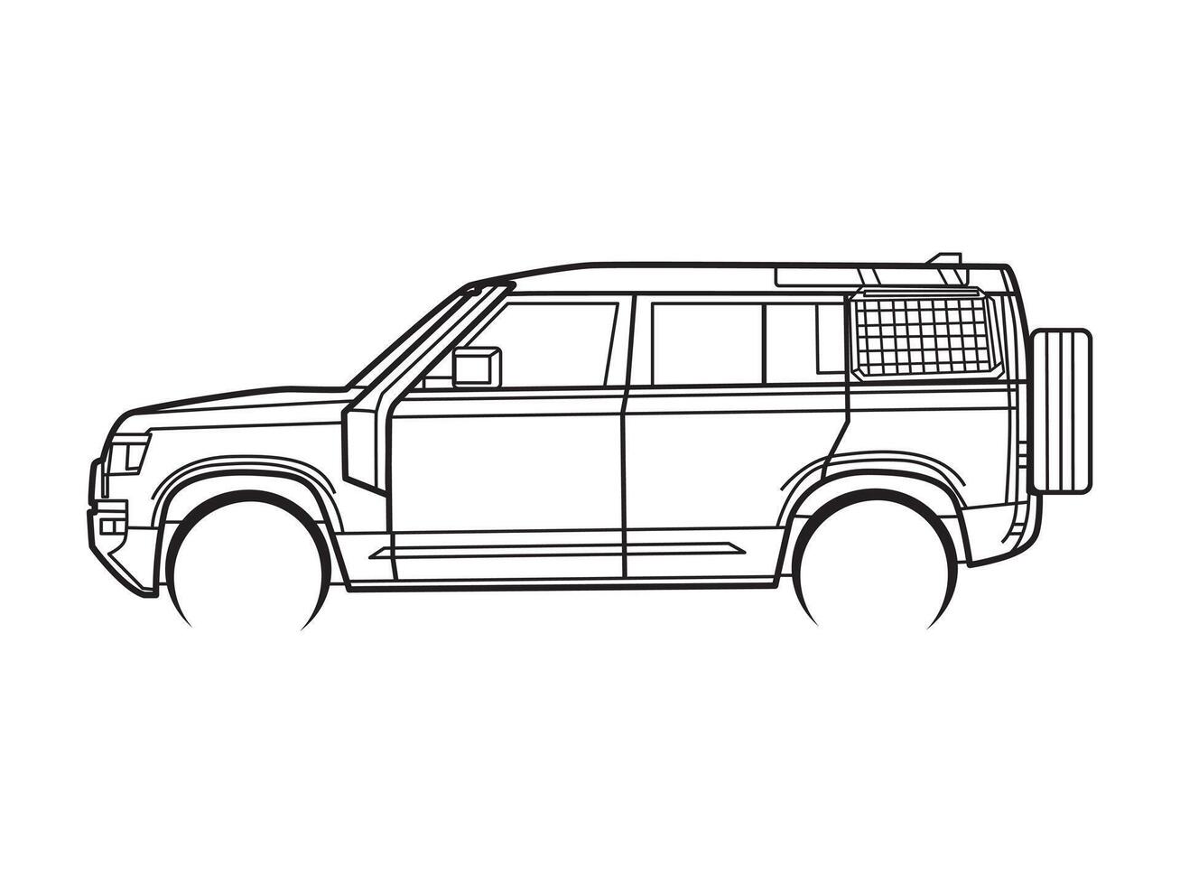 SUV off road 4x4 car metal wall art vector