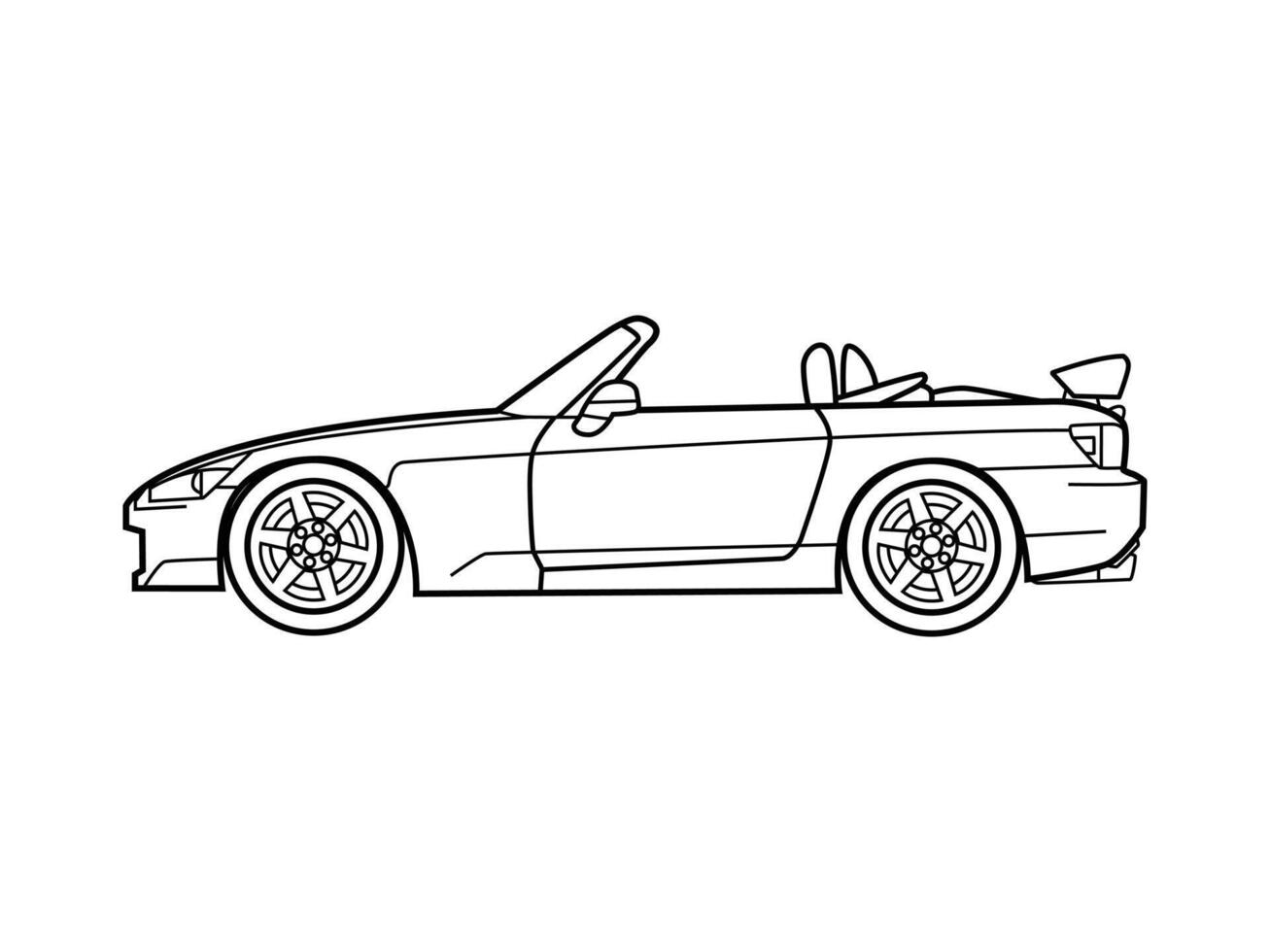 Sports car with tailor wing metal wall art vector