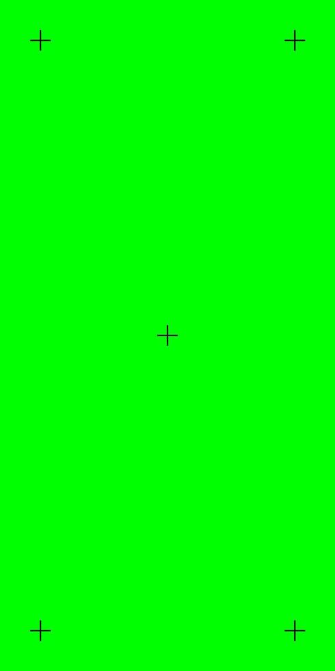 Vertical chroma key green screen with motion tracking marks. Ideal for adding VFX in social media videos. template. vector