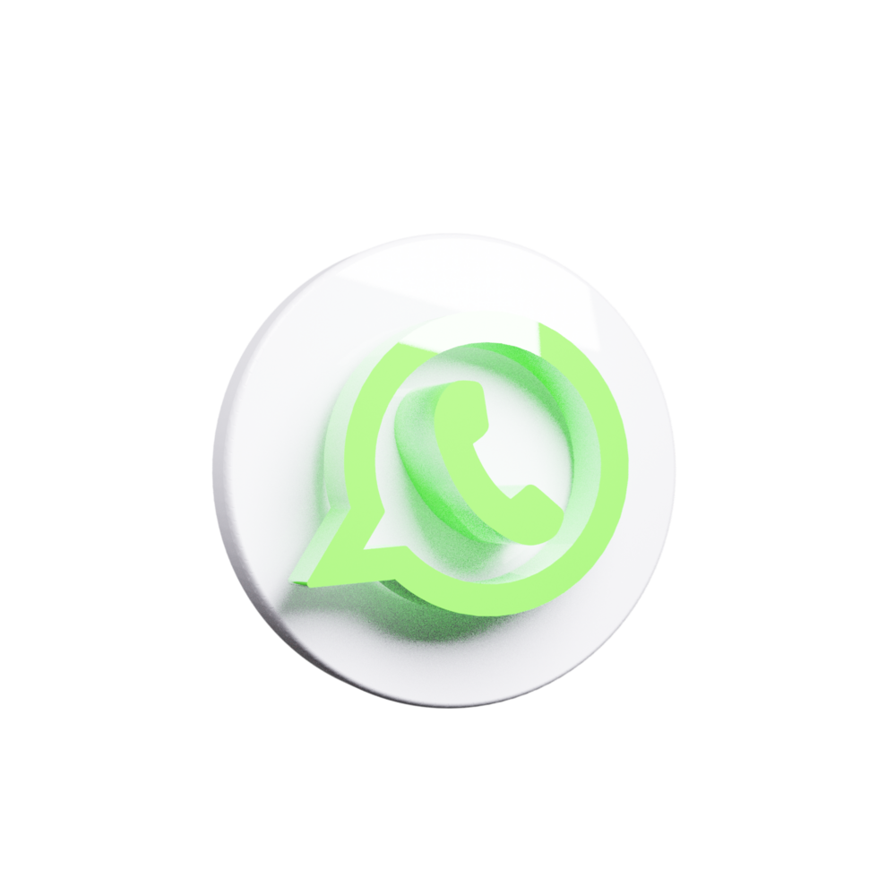 Modern 3D WhatsApp Icon for Messaging and Social Networking png
