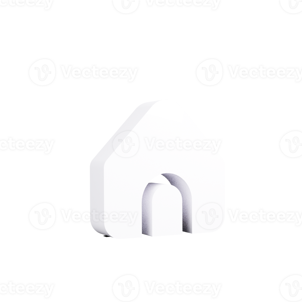 3D House and lock Icon Emblem of Home Sweet Home png