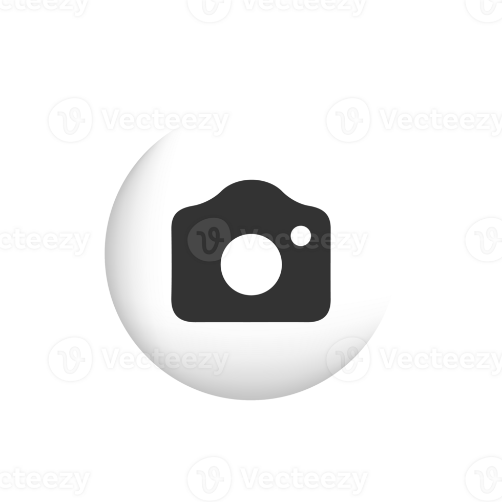 camera icon logo on white shape png