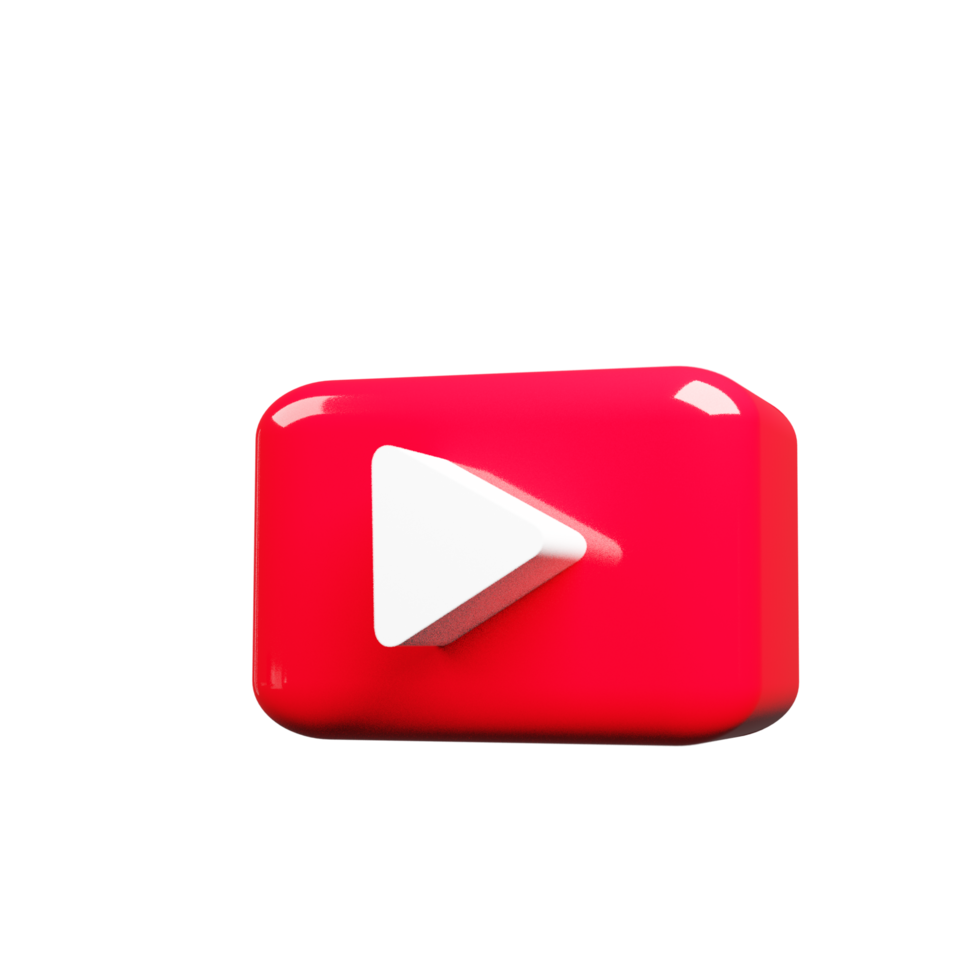 Créatif 3d rendre Youtube logo icône de contenu création png
