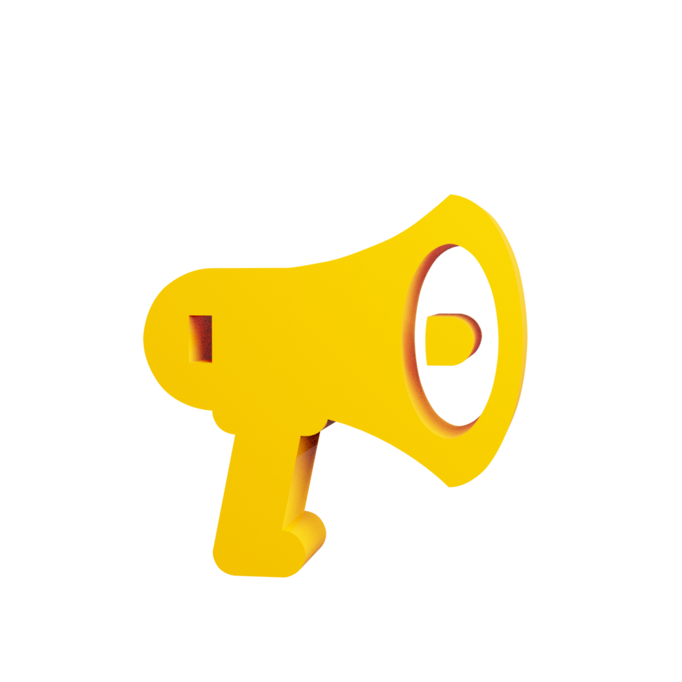 3D Render of Speaker Icon - Symbol of Audio and Sound Quality png