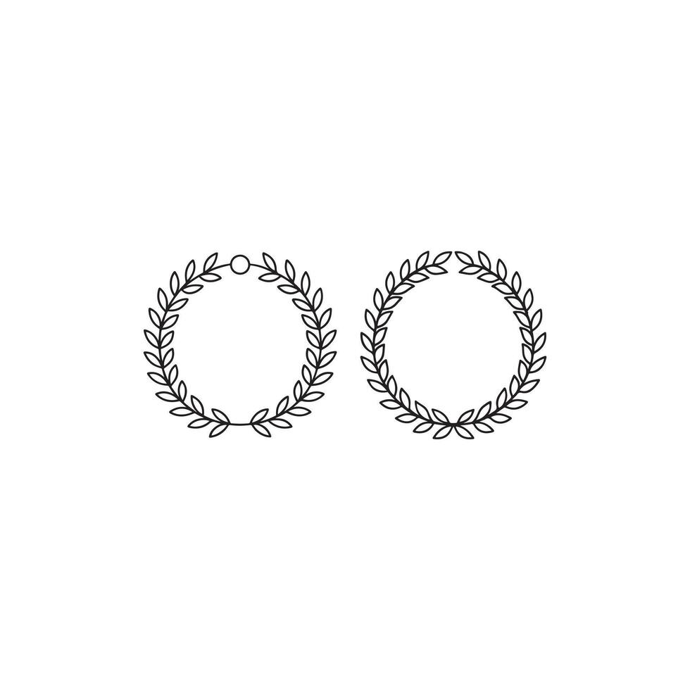 Wedding Wreath Clipart set, Wild Floral Circle Border, Hand drawing laurel wreaths and branches collection. Laurels wreaths, swirls, flowers and plants Design elements. vector