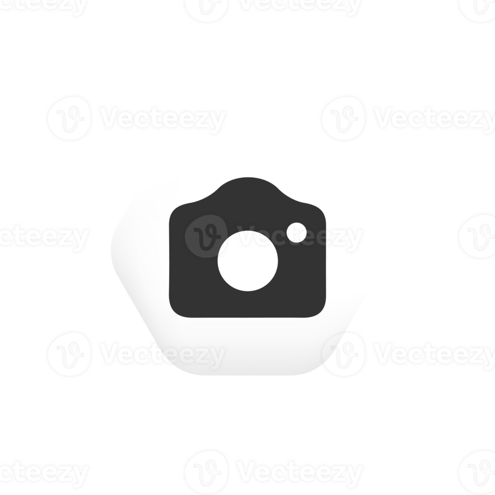 camera icon logo on white shape png