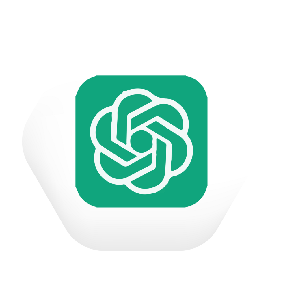 Stylized ChatGPT Logo - Symbol of AI-Powered Communication png
