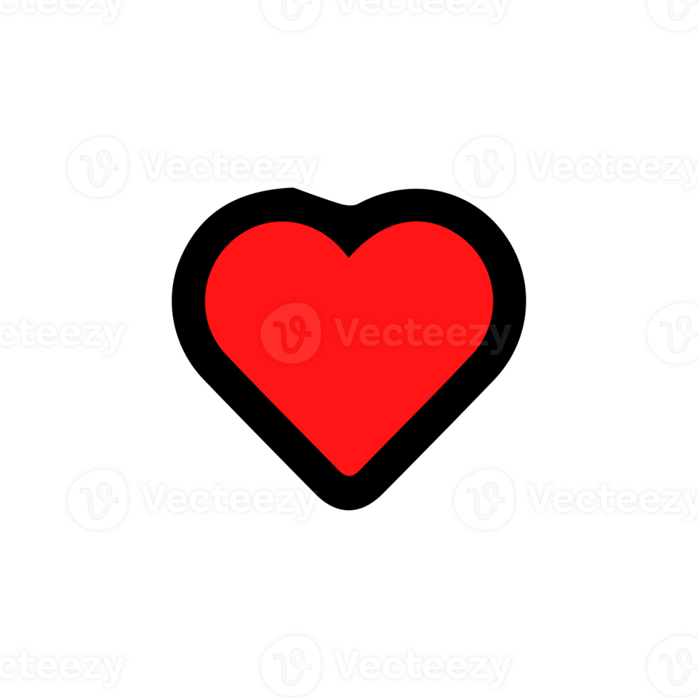 Stylized Heart Icon - Symbol of Love and Affection png
