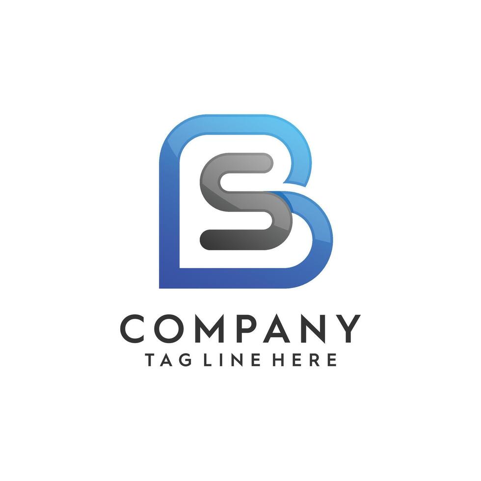 Letter B and S logo Design vector