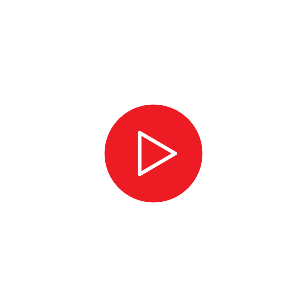 Youtube icon on white shape png