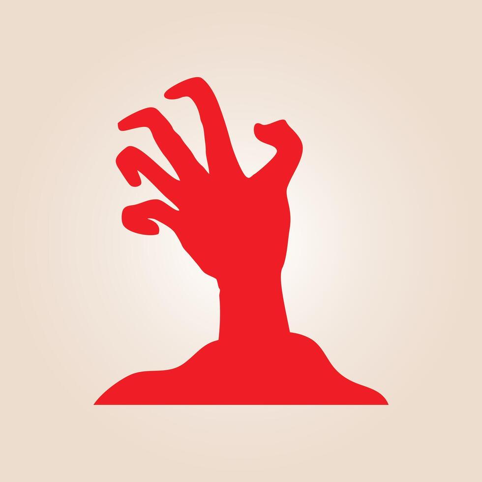 Zombie hand trendy artwork beautiful abstract illustration colorful practical design vector