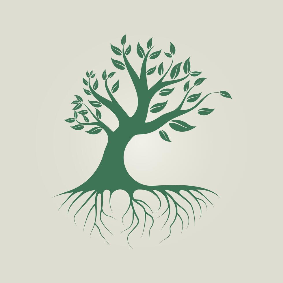 Root Leaf trendy artwork attractive abstract illustration colorful practical design vector