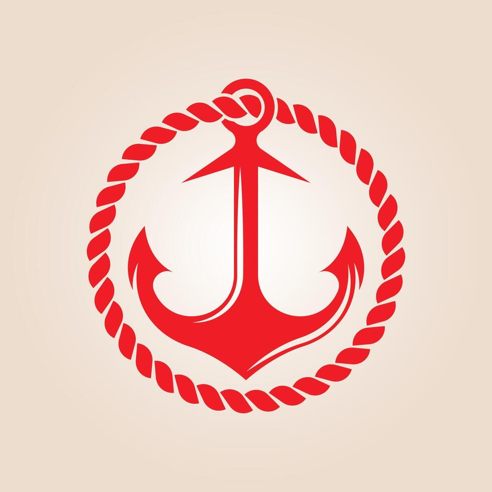 Anchor trendy artwork beautiful abstract illustration colorful practical design vector