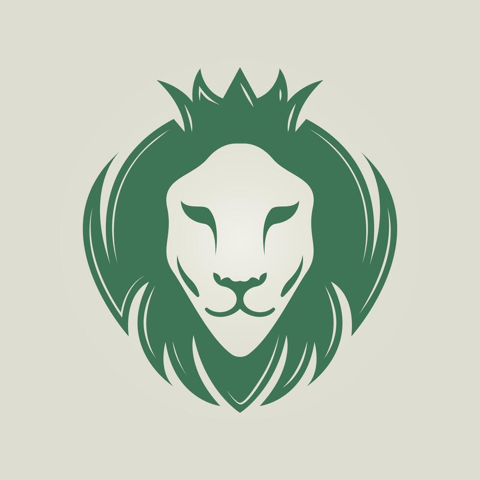 King lion trendy artwork attractive abstract illustration colorful practical design vector